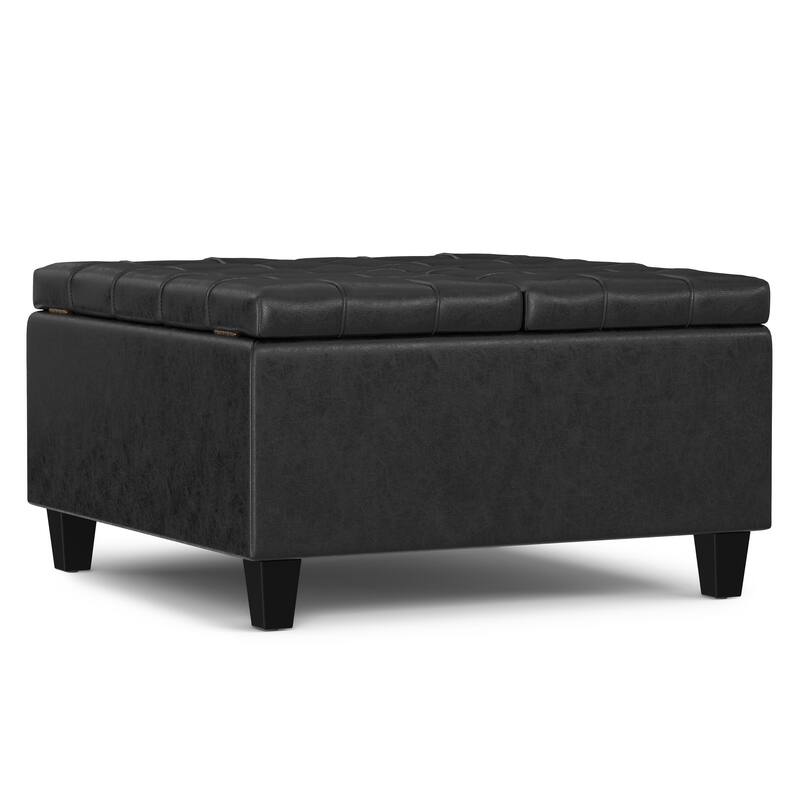 WYNDENHALL Elliot 30 inch Wide Transitional Square Table Ottoman