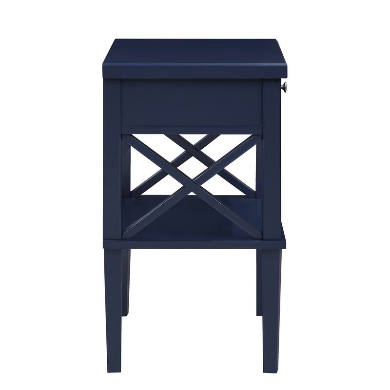 Copper Grove Castle Creek Wooden Nightstand with Lower Shelf