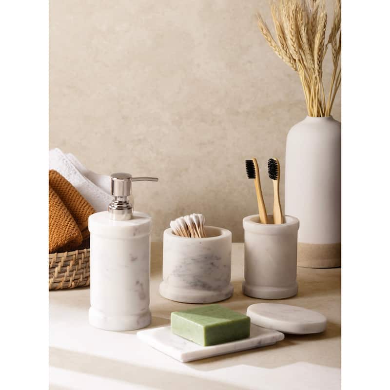 Duval Marble Bath Accessories - Set of 4