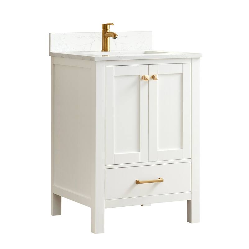 Shannon 24" Single Vanity with Composite Stone Countertop without Mirror