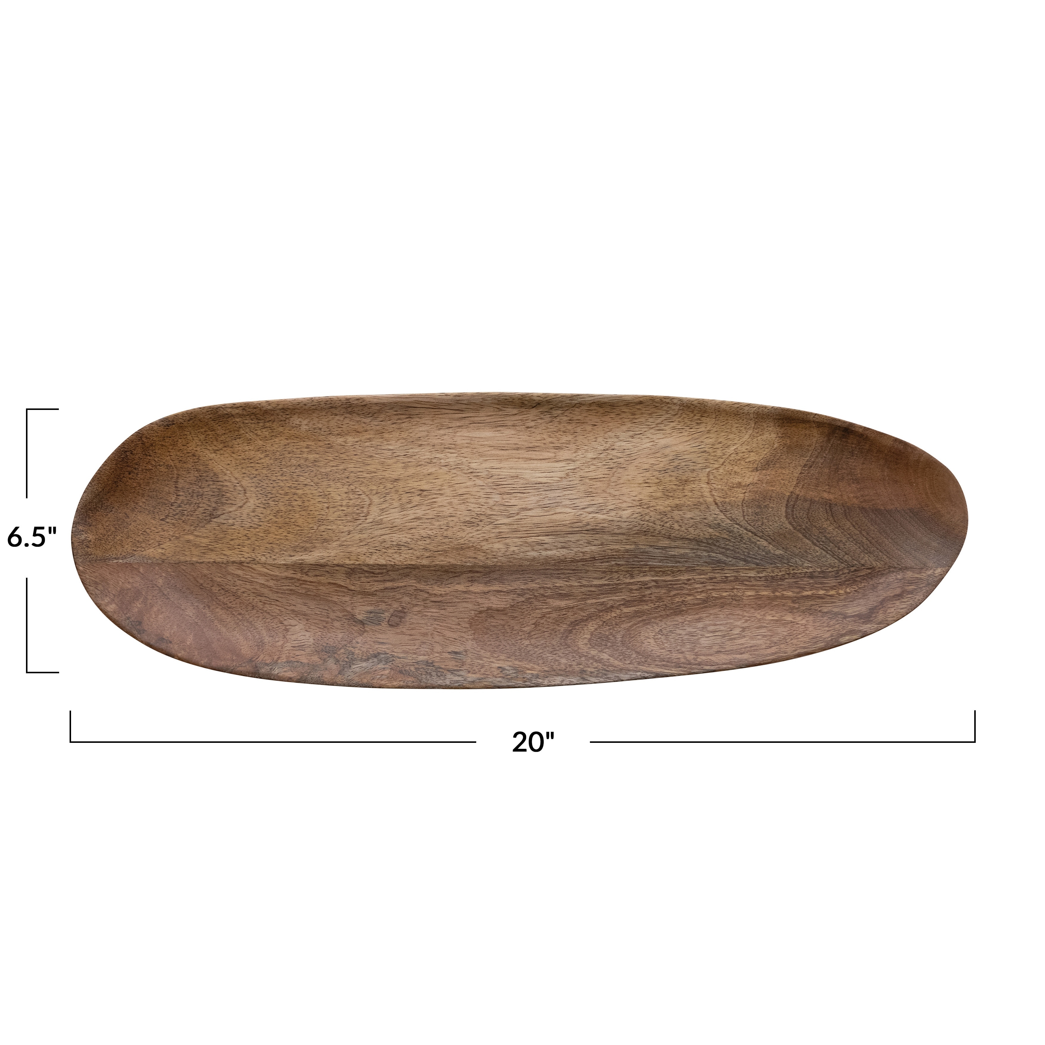 Oval Mango Wood Tray - 20