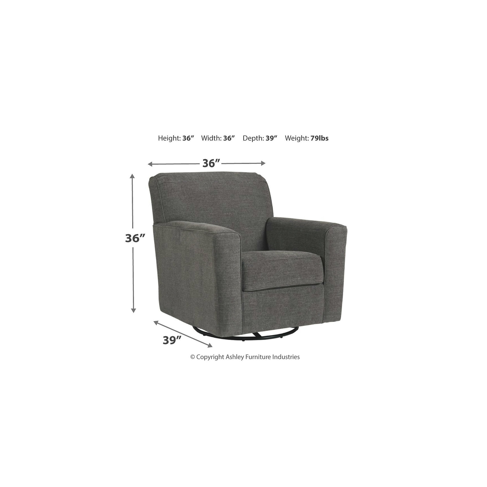 Ashley alcona swivel glider sales