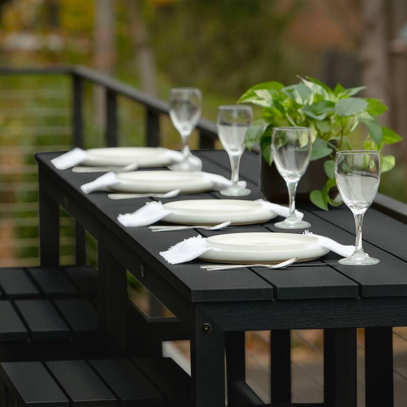 HIGHWOOD Monroe Modern Counter Height Balcony Stool/Table 6-Piece Set - N/A