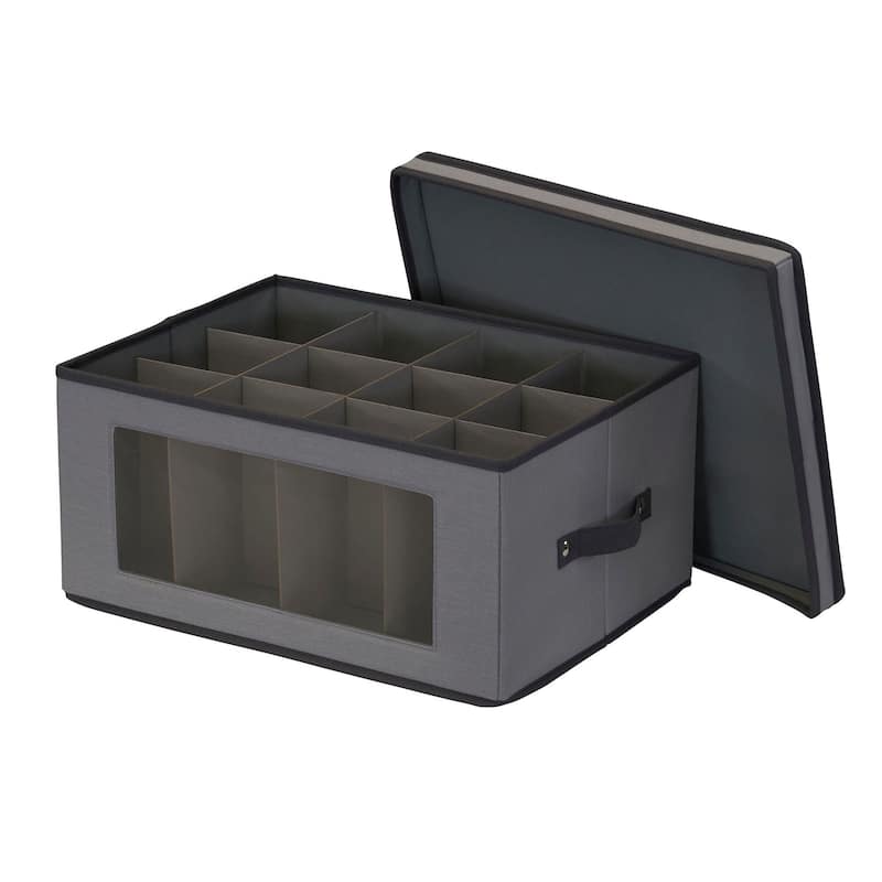 Household Essentials Balloon Wine Glass Storage Box - 14.0"L x 18.5"W x 8.5"H