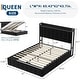 preview thumbnail 29 of 58, Bed Frame with Lift Up Storage, Upholstered Velvet Platform Bed with Storage Headboard