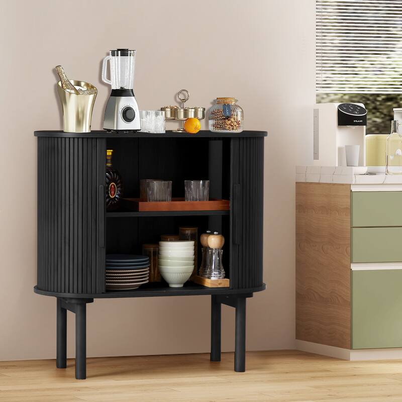 31.5in.W Sliding Door Sideboard/Buffet Cabinet