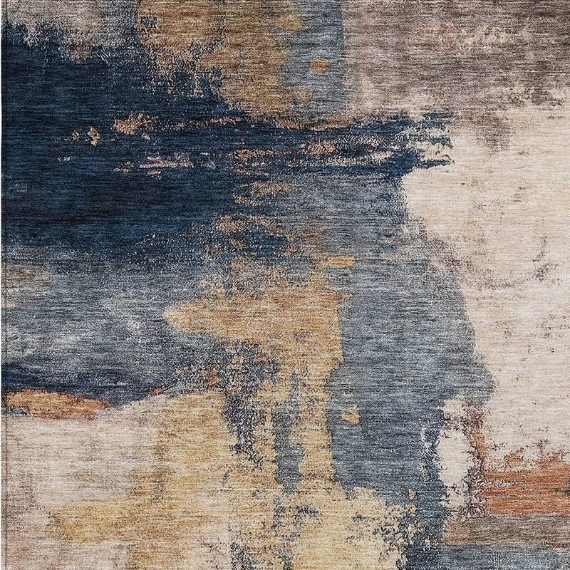 HomeRoots Abstract Transitional Rectangle Outdoor Rug