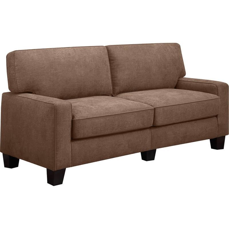 Serta Palisades Upholstered 73" Sofas for Living Room Modern Design Couch, Straight Arms, Soft Upholstery, Tool-Free Assembly
