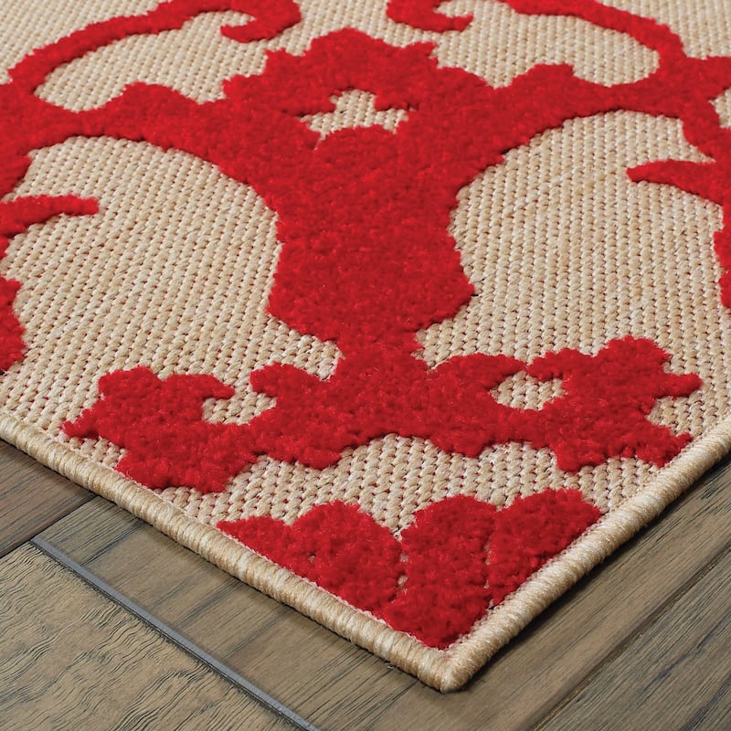 Style Haven Cara Mixed Pile Intricate Medallion Indoor/ Outdoor Area Rug