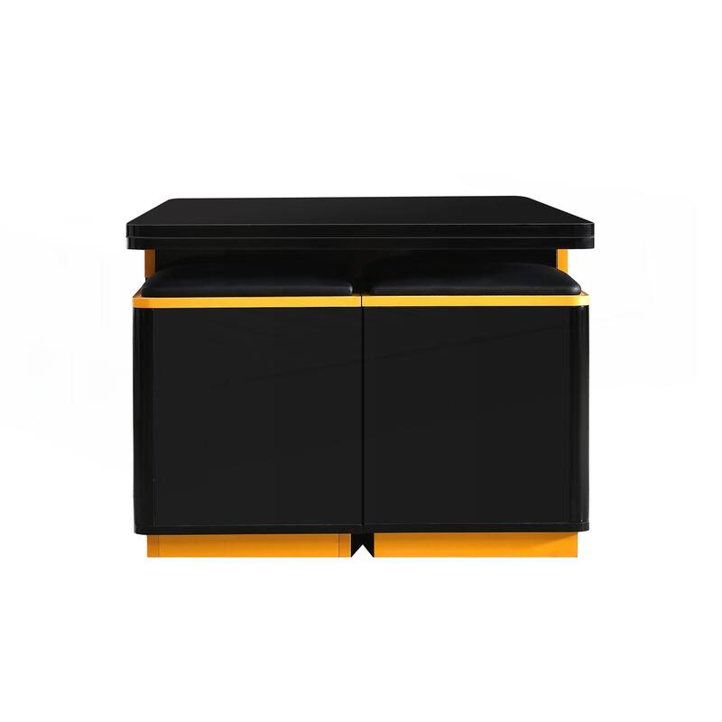 Lift-Top Coffee Table with 4 Storage Stools