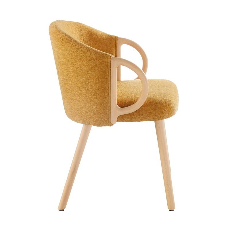Art Leon Modern Fabric Accent Dining Wood Chair (Set of 2)