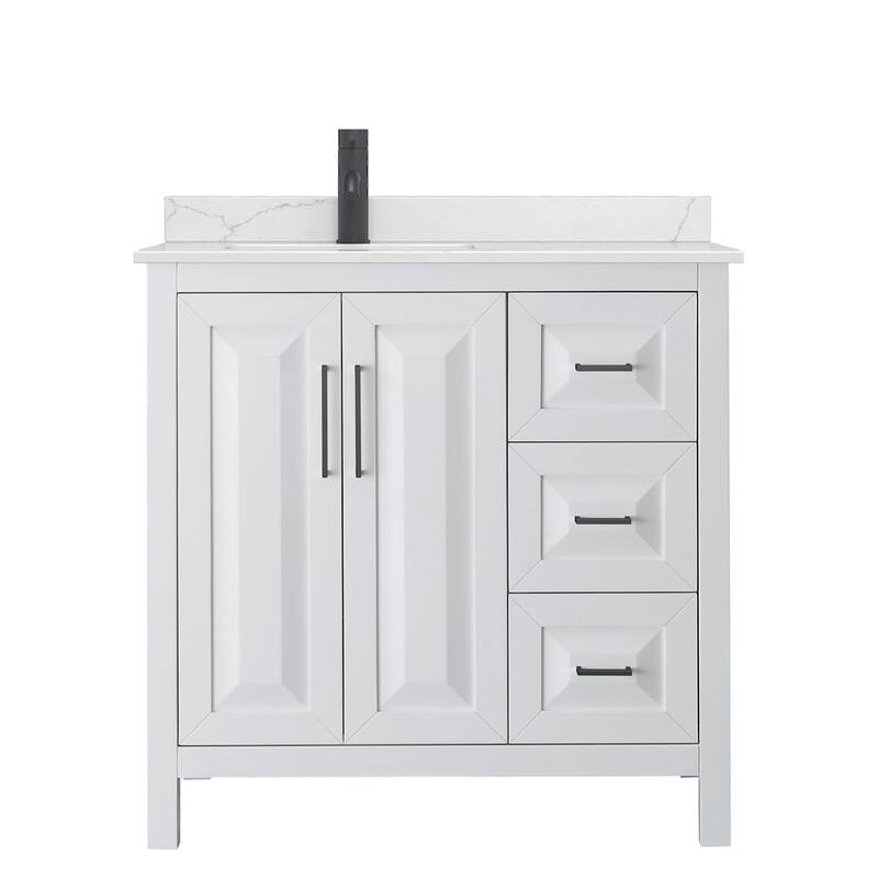 Wyndham Collection WCV252536S-QTZ-UNSMXX Daria 36" Free Standing