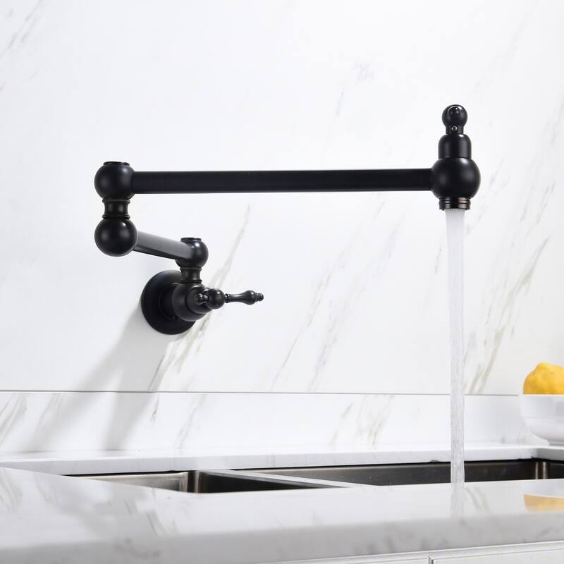 Pot Filler Faucet Over Stove Wall Mount Stainless Steel Kitchen Faucet