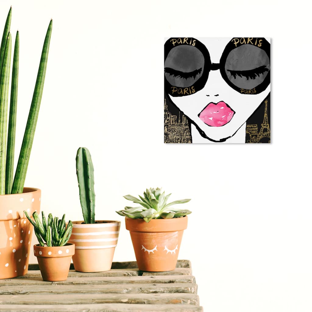 Wynwood Studio Canvas Fashion and Glam Ready For Paris Gold Gold and Glam Wall Art Canvas Print
