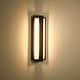 preview thumbnail 23 of 23, Rennnsan Modern Black Rectangular Linear LED Outdoor Wall Lights/Sconce Lighting