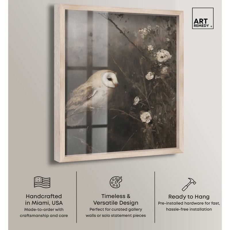 Owl in the Shadows I Shadowbox by Art Remedy