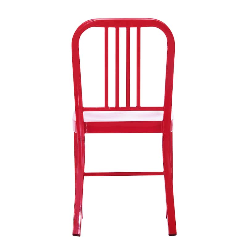 Industrial Metal Indoor-Outdoor Chair Set of 2