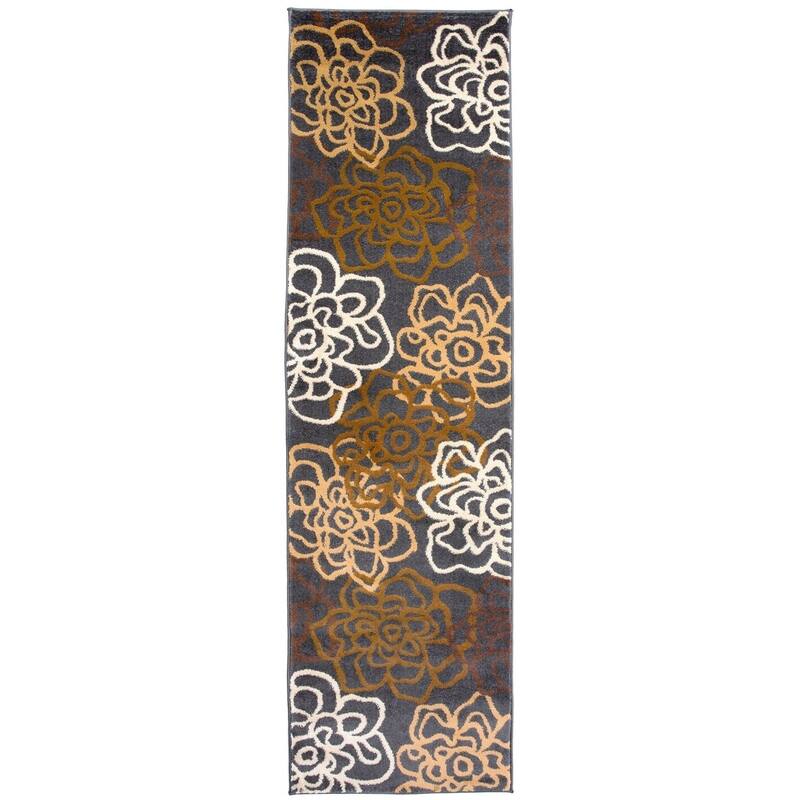 World Rug Gallery Contemporary Modern Floral Flowers Area Rug