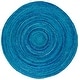 preview thumbnail 28 of 79, SAFAVIEH Handmade Braided Lilie Country Cotton Rug 8' Round - Turquoise - Round