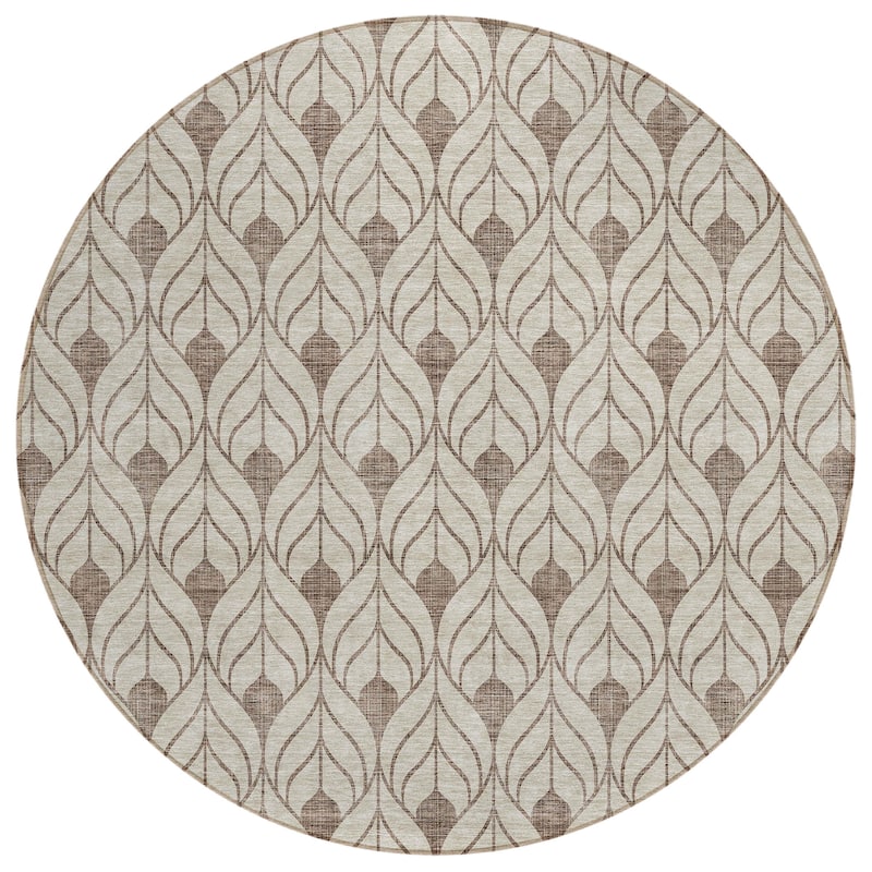 Machine Washable Indoor/ Outdoor Chantille Contempoary Geo Rug