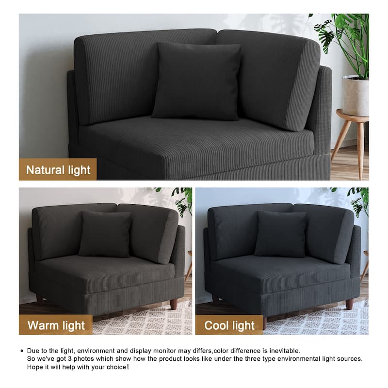 Free Combination Multi-Shaped Corduroy Sofa Modular