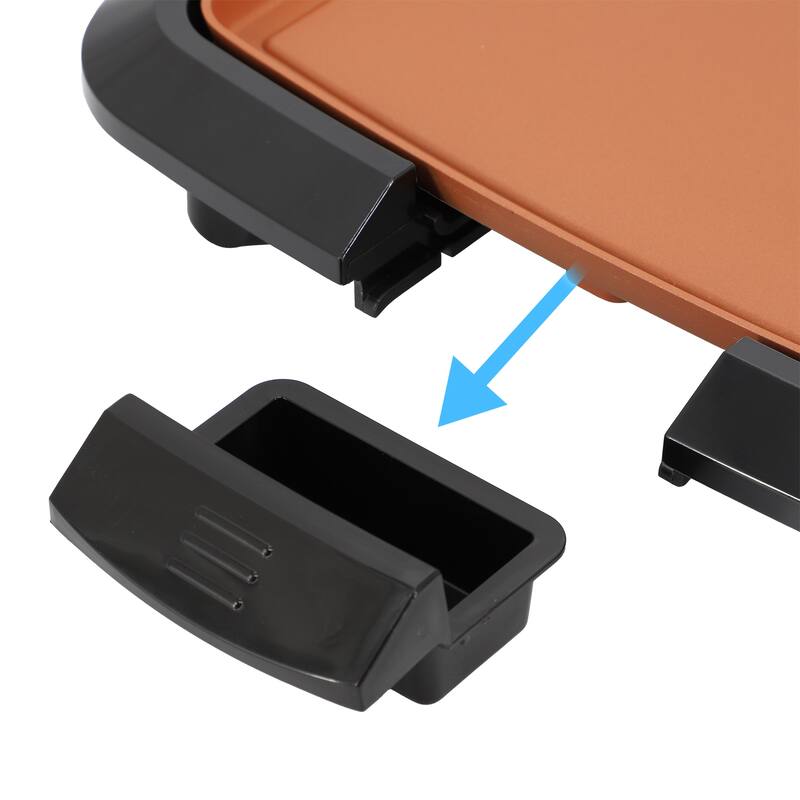 10.63 Inch Copper Coating Nonstick Electric Griddle with Temperature Control