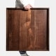 preview thumbnail 25 of 76, KINWELL Square Black Walnut Wood Serving Tray Ottoman Tray with Handles