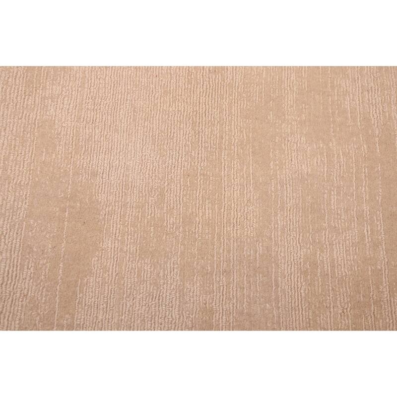 ECARPETGALLERY Hand Loomed Kashkuli Gabbeh Light Khaki Wool Rug - 7'10 x 10'11