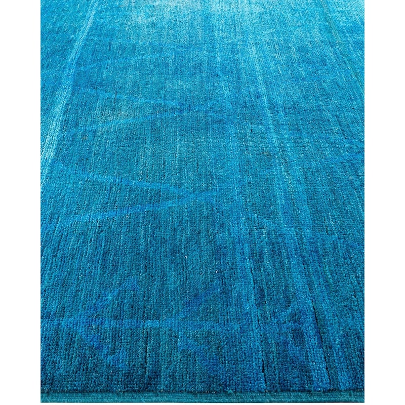 Contemporary Overdyed Wool Hand Knotted Area Rug - 6' 3" x 8' 10"