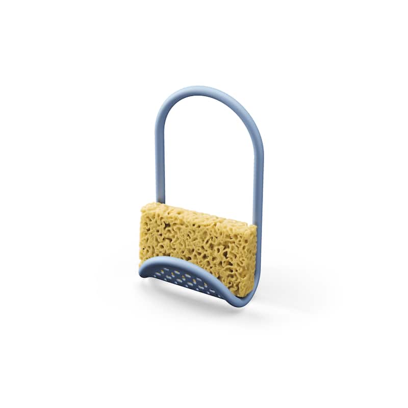 Umbra Sling Caddy Flexible Sink Soap Sponge or Cleaning Brush Holder - Slate blue 