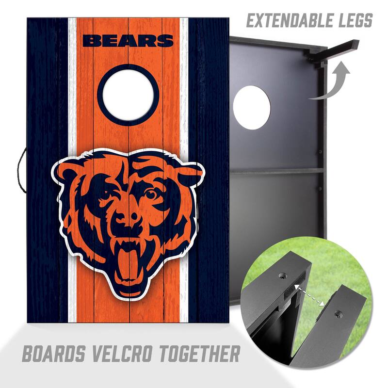 Chicago Bears NFL Compact 2x3 Tailgate Cornhole Board Set