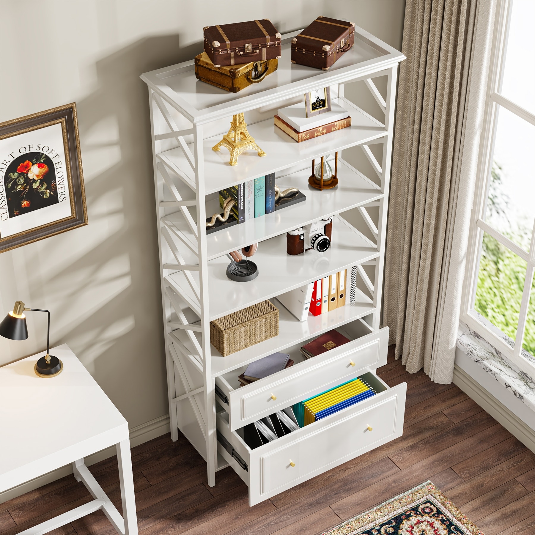 65 inch top tall bookcase