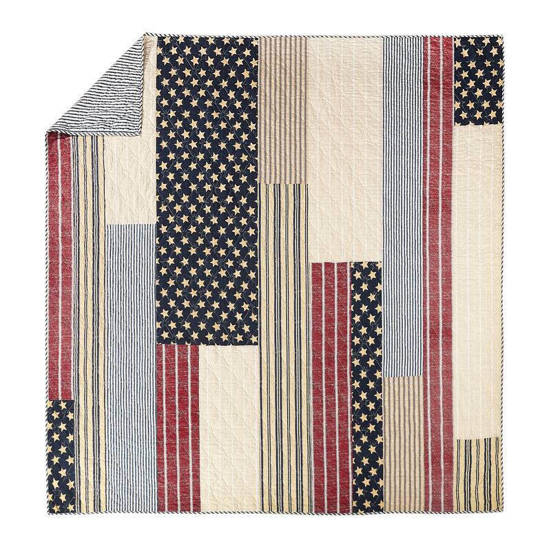Modern Heirloom Americana Cotton Reversible Quilt Set