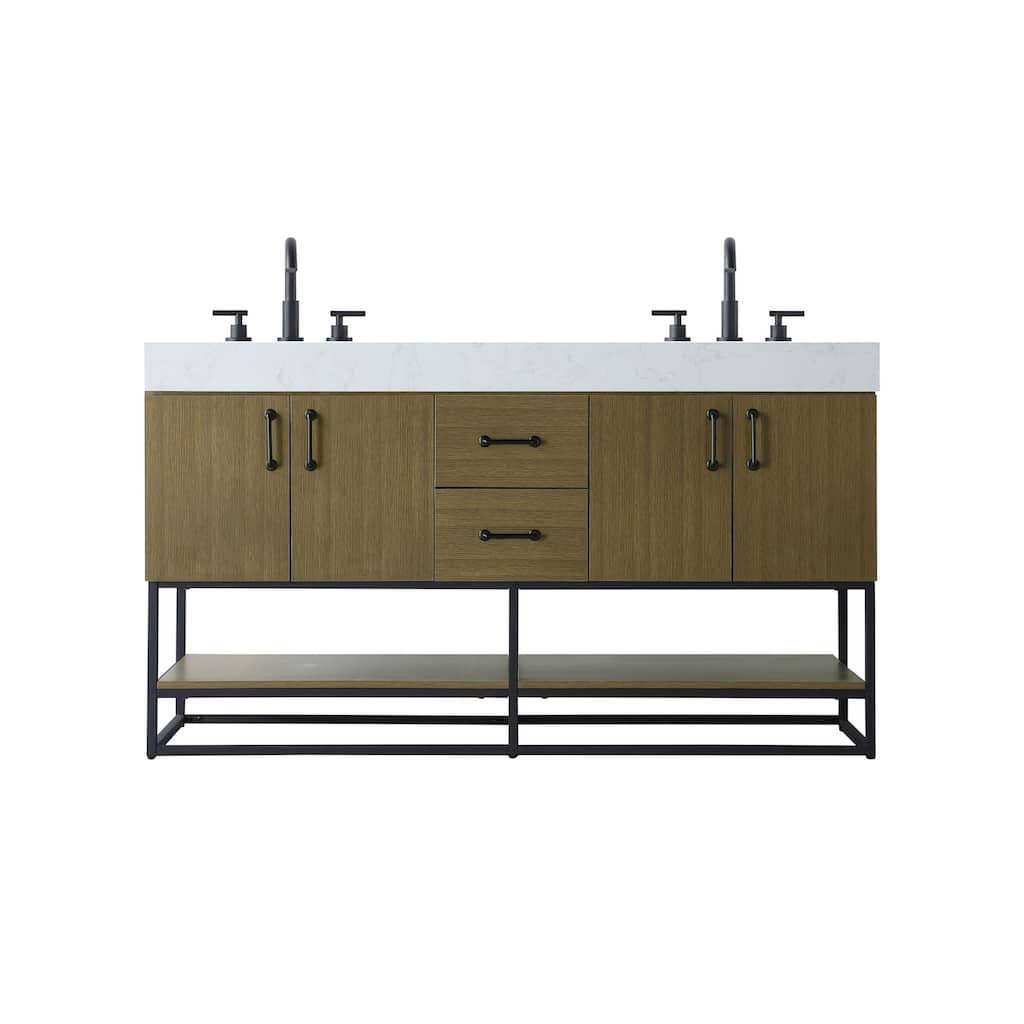 Elegant Lighting VF29260D Caroline 60" Free Standing Double Basin