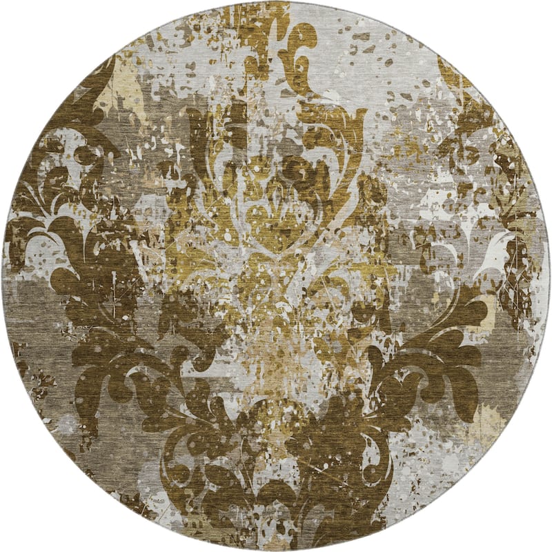 Premium Washable Super Soft Traditional Damask Mayfield Rug