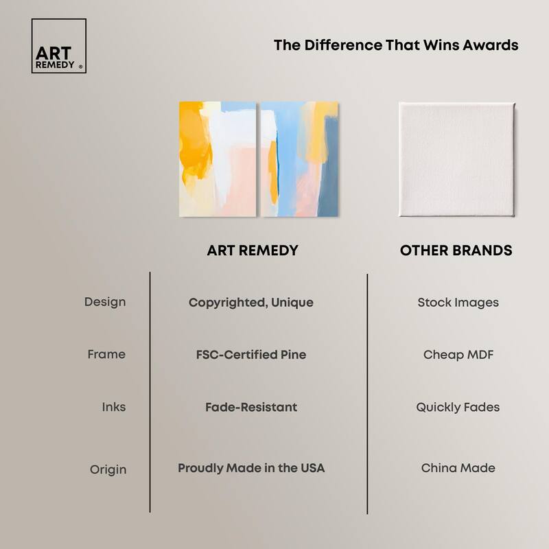 Lightwave Tides Canvas Set of 2 by Art Remedy, Gallery Wrapped