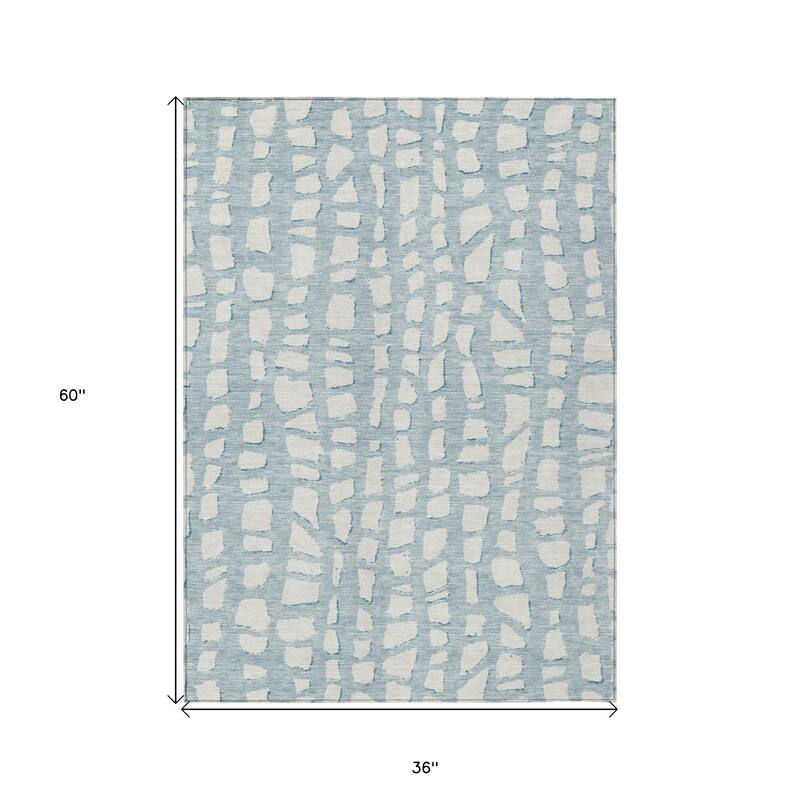 HomeRoots Abstract Transitional Rectangle Outdoor Rug