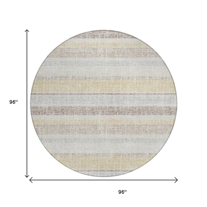 HomeRoots Striped Transitional Rectangle Outdoor Rug