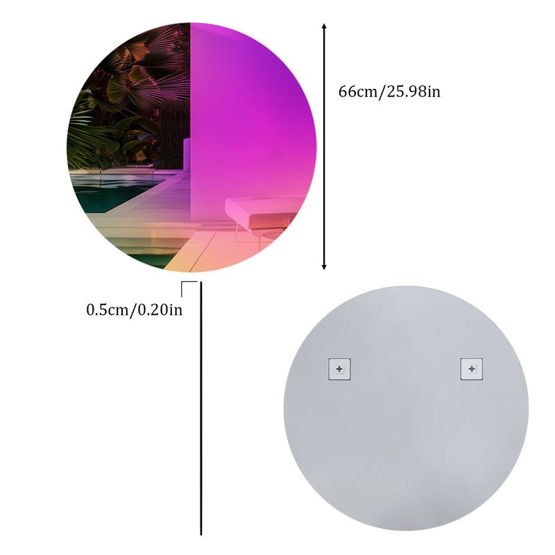 Wall Mounted Mirror, Decorative Iridescent Mirror