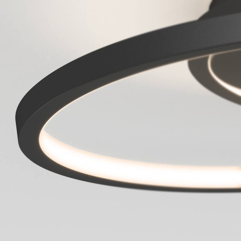 Artika Salto Flushmount Ceiling Light, Black