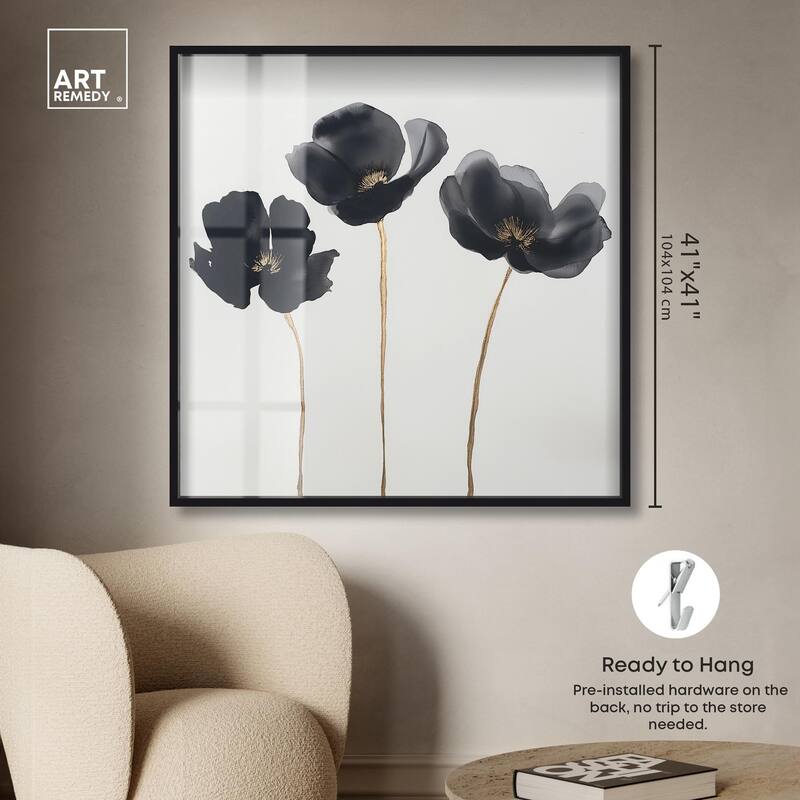 Nocturnal Flowers II Shadowbox by Art Remedy