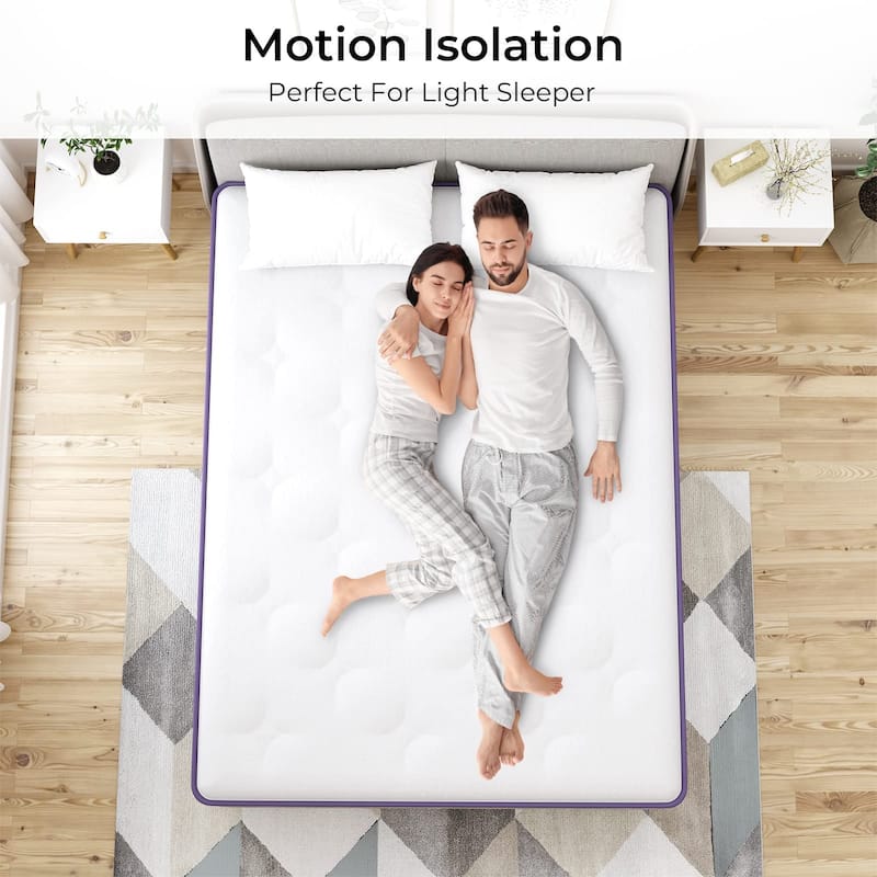 10 Inch Innerspring Hybrid Full Size Mattress, Motion Isolation Individually Pocketed Coils Mattress