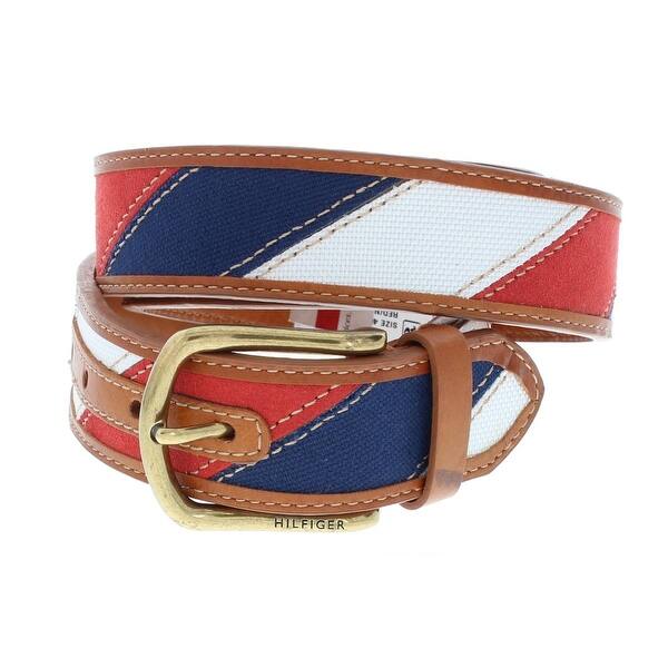 Shop Tommy Hilfiger Mens Casual Belt Canvas Colorblock 40 Free