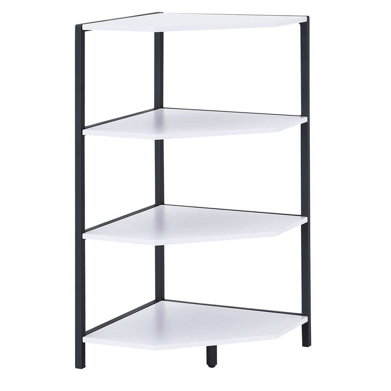 VECELO (Set of 2) 4-Tier Shelves Polygonal Corner Side Table