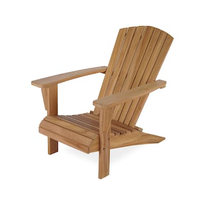 Folding Adirondack Chair All Weather Outdoor Chair with Footstool