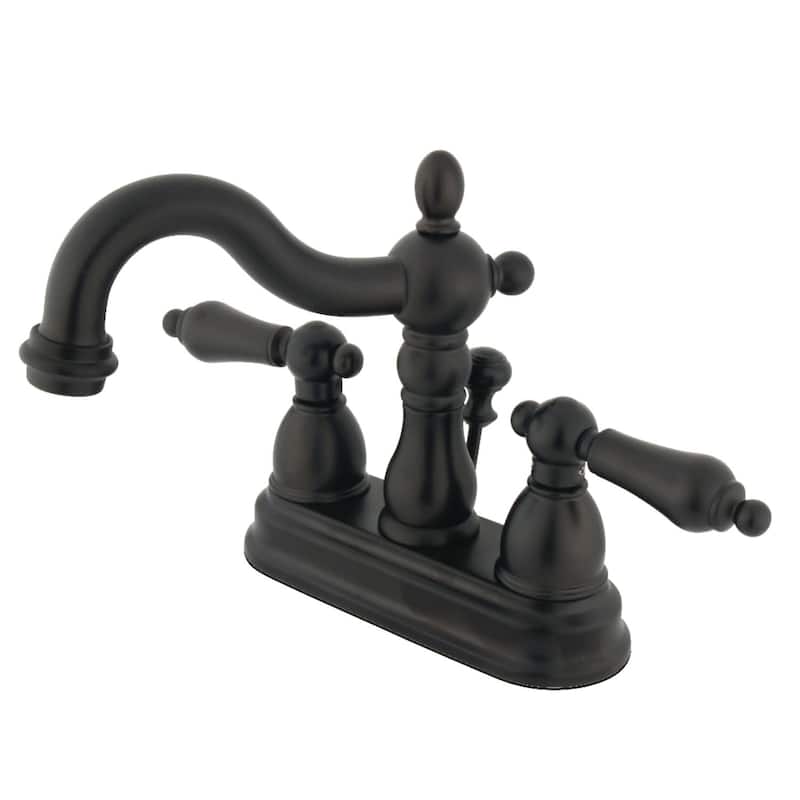 Kingston Brass Heritage Centerset Bathroom Faucet with Brass Pop-Up - Oil Rubbed Bronze