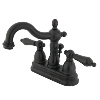 Kingston Brass Heritage Centerset Bathroom Faucet with Brass Pop-Up
