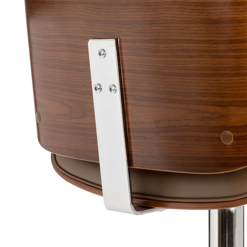 Glitzhome Set of 2 or 4 Modern Height Adjustable Faux Leather Swivel Bar Stools