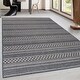 preview thumbnail 16 of 18, World Rug Gallery Bohemian Geometric Stripe Indoor/Outdoor Area Rug