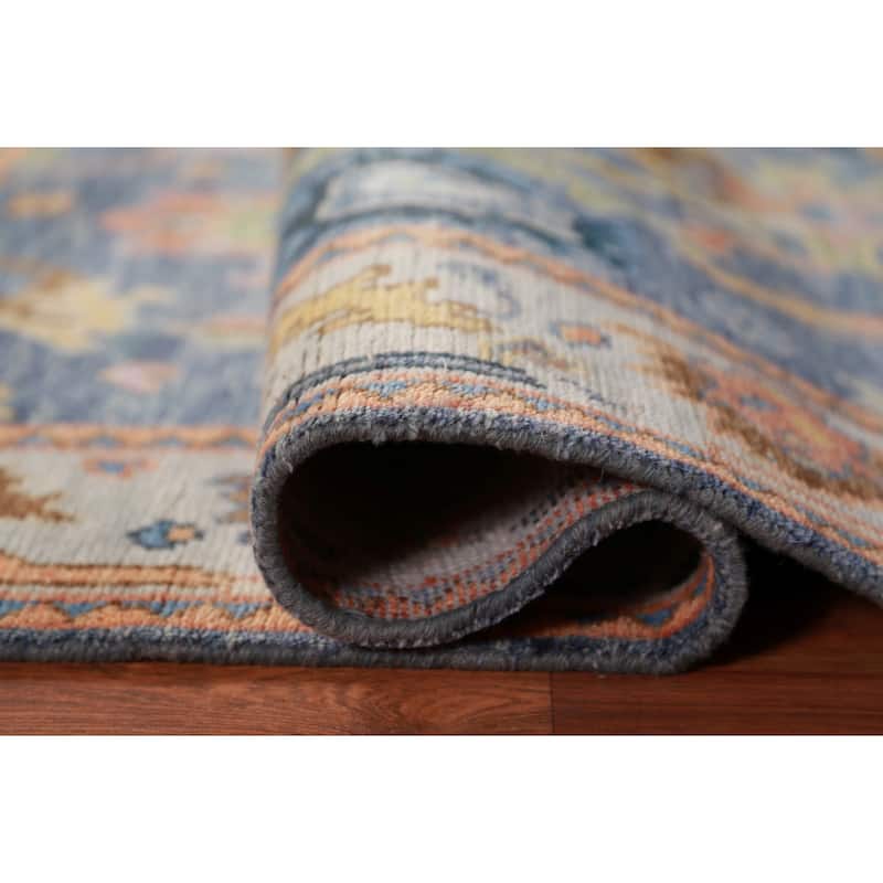 Floral Oushak Oriental Rug Handmade Traditional Wool Carpet - 4'0"x 5'10"